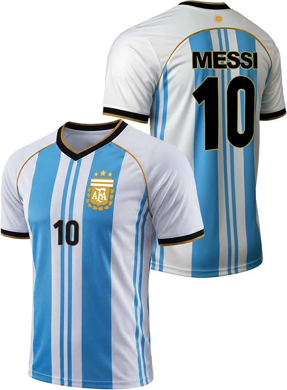 Argentina 3-Star World Cup Champions Jersey #10